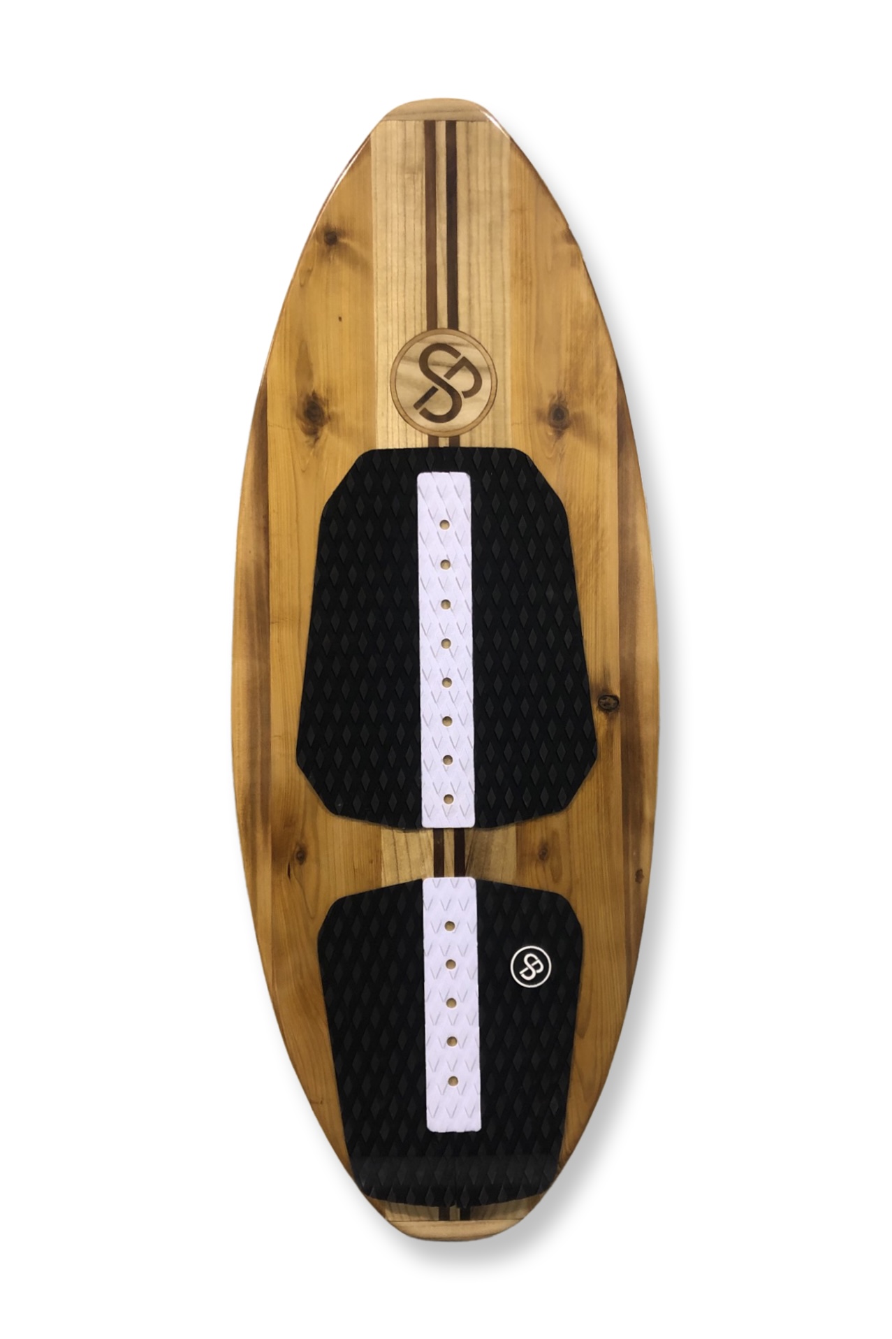 Wood wakesurf board