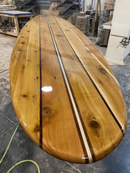 finishing custom surf decor table